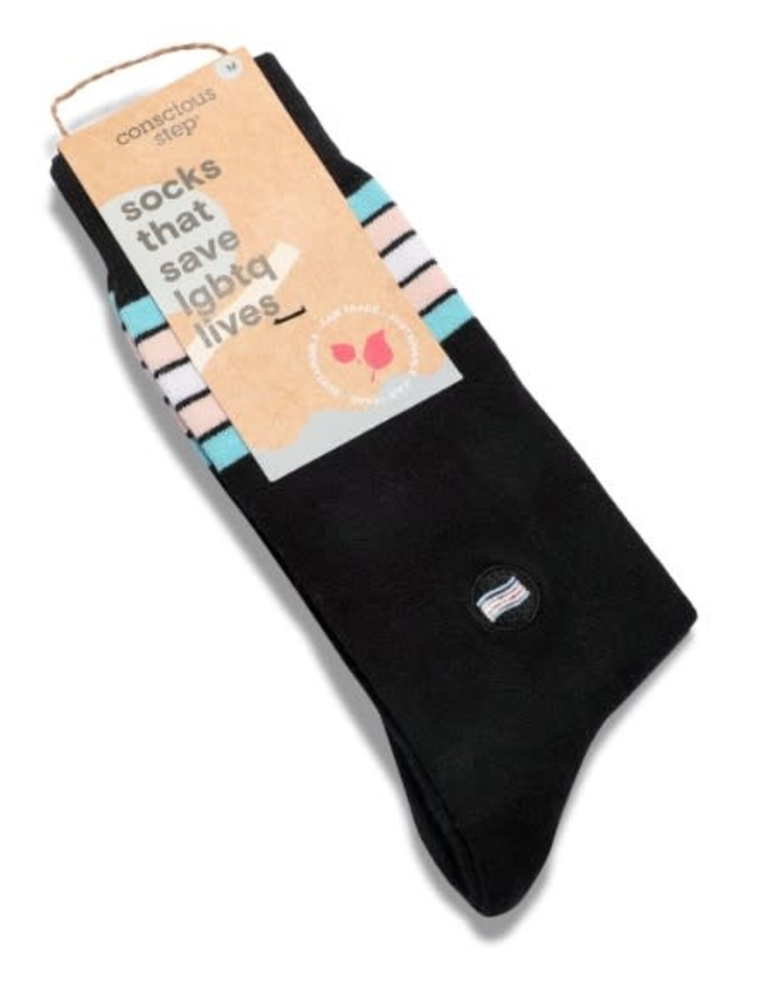 Conscious Step Socks that Save LGBTQ Lives (Trans Flag)