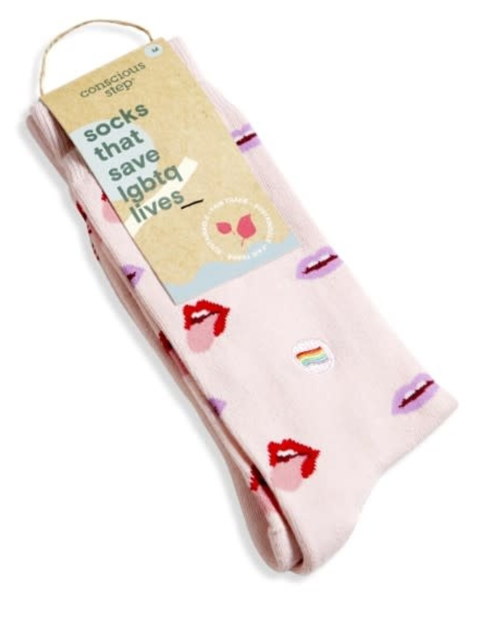 Conscious Step Socks that Save LGBTQ Lives (Pink Lips)