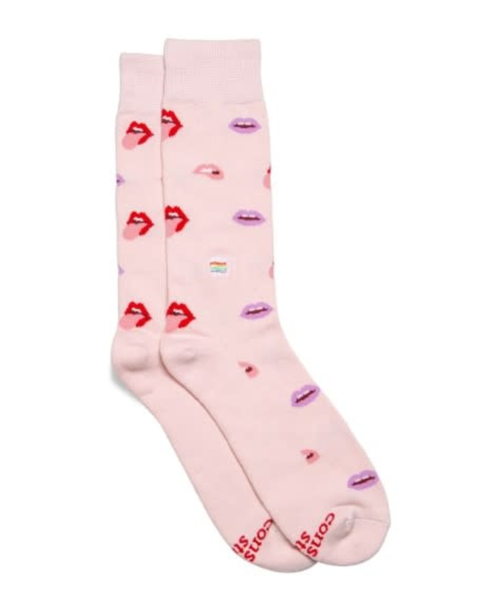 Conscious Step Socks that Save LGBTQ Lives (Pink Lips)