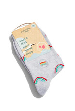 Conscious Step Kids Socks that Save LGBTQ Lives (Rainbows)