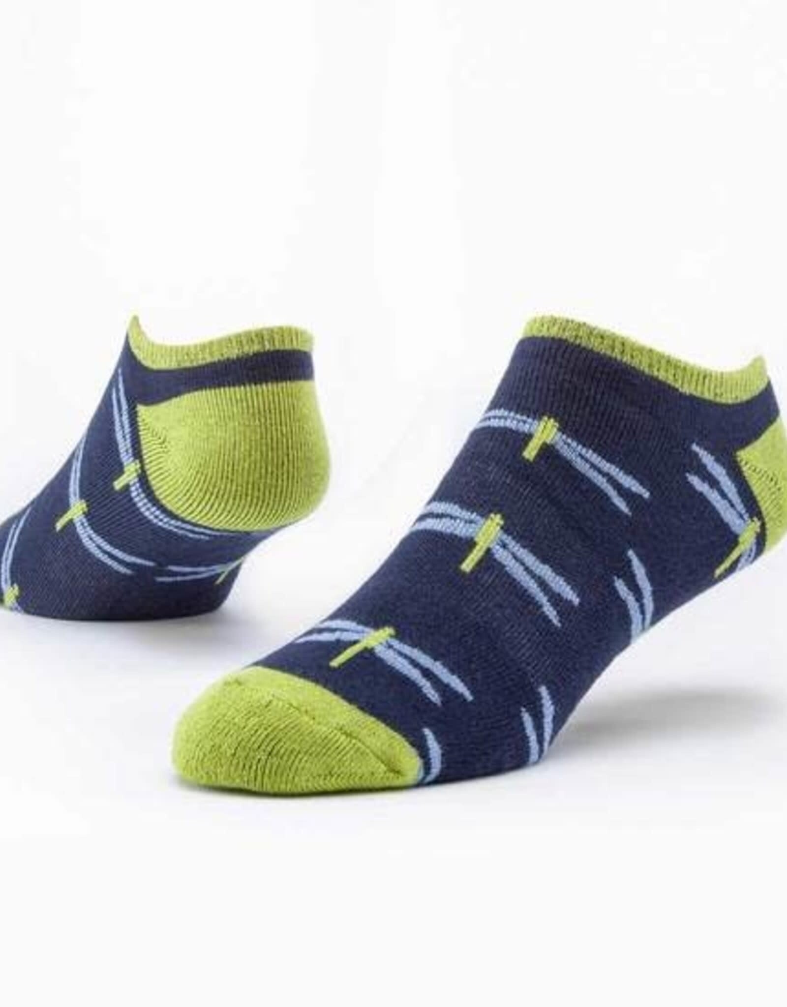 Maggie's Organics Footie Socks (Blue Dragonfly)