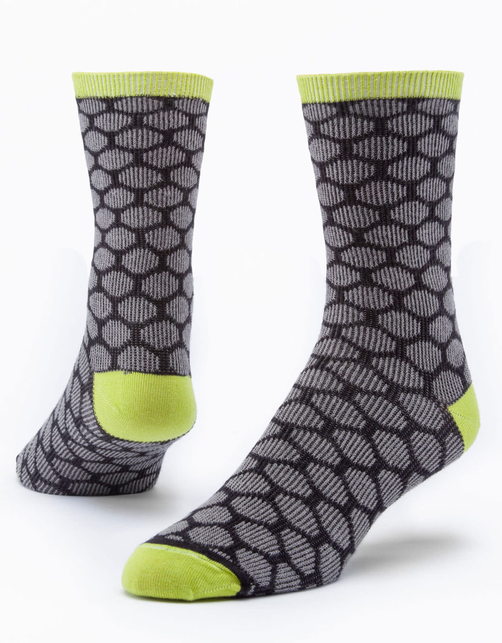 Maggie's Organics Bee Keeper Crew Socks (Black & Grey)