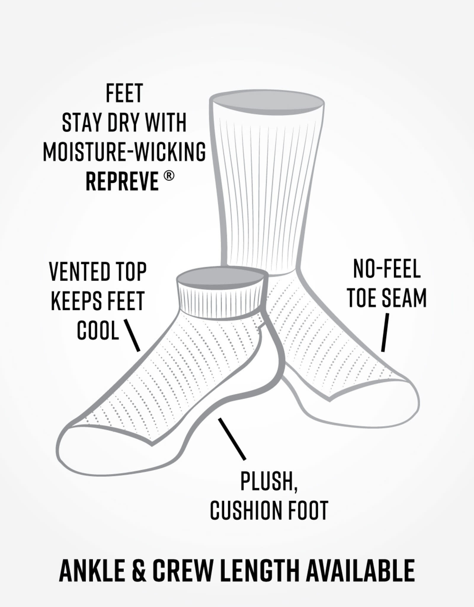 Maggie's Organics Sport Socks Crew (Black)