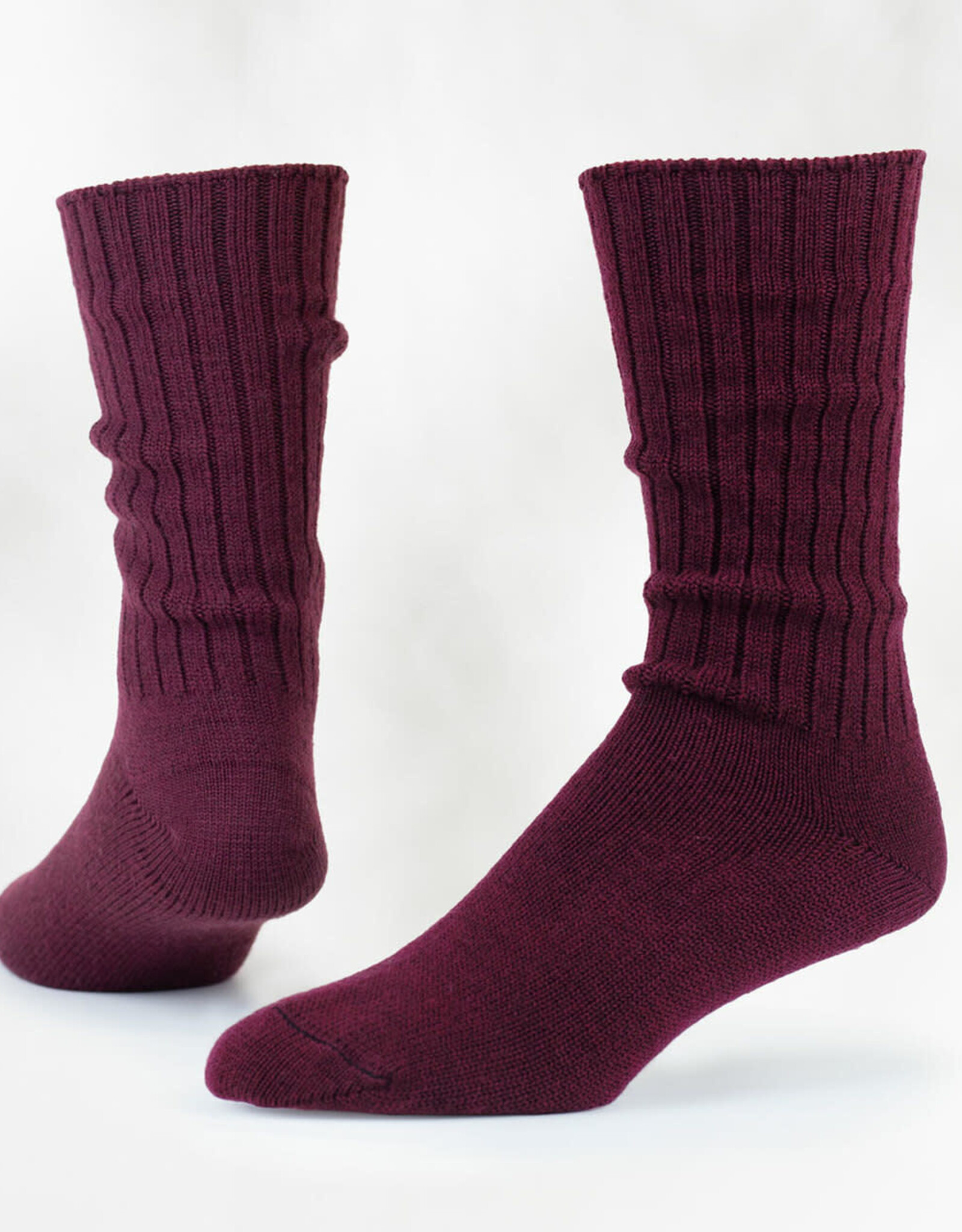 Maggie's Organics Wool Crew Socks Heathered (Rosewood)