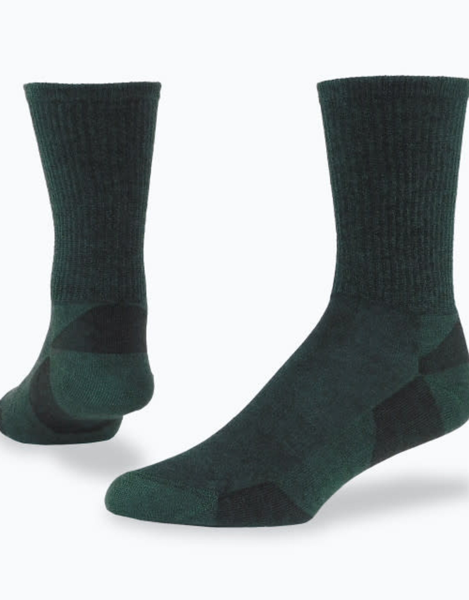 Maggie's Organics Urban Hiker Wool Crew Socks (Dark Green)