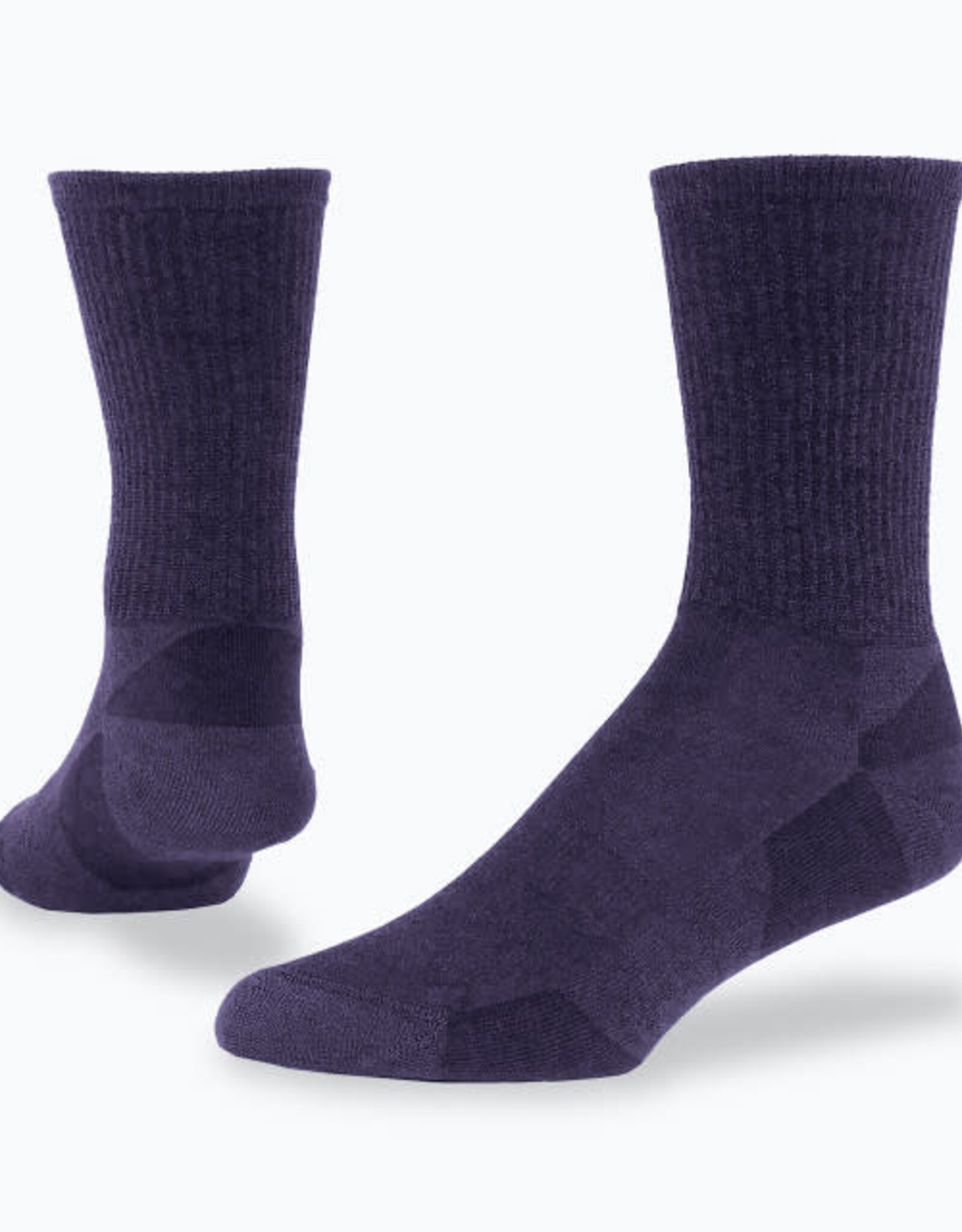 Maggie's Organics Urban Hiker Wool Crew Socks (Dark Purple)