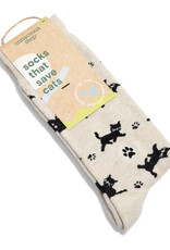 Conscious Step Socks that Save Cats (Black & White)