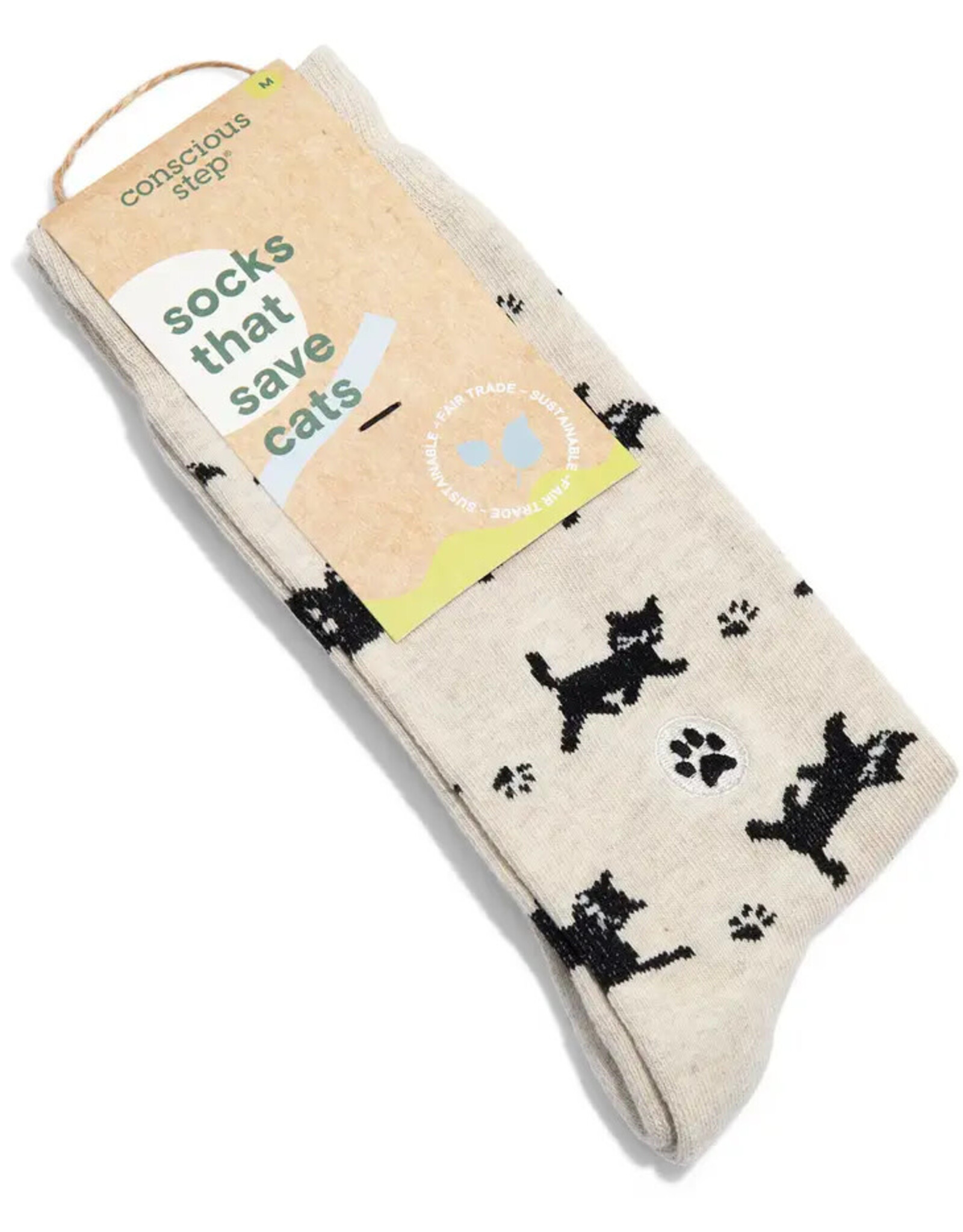 Conscious Step Socks that Save Cats (Black & White)