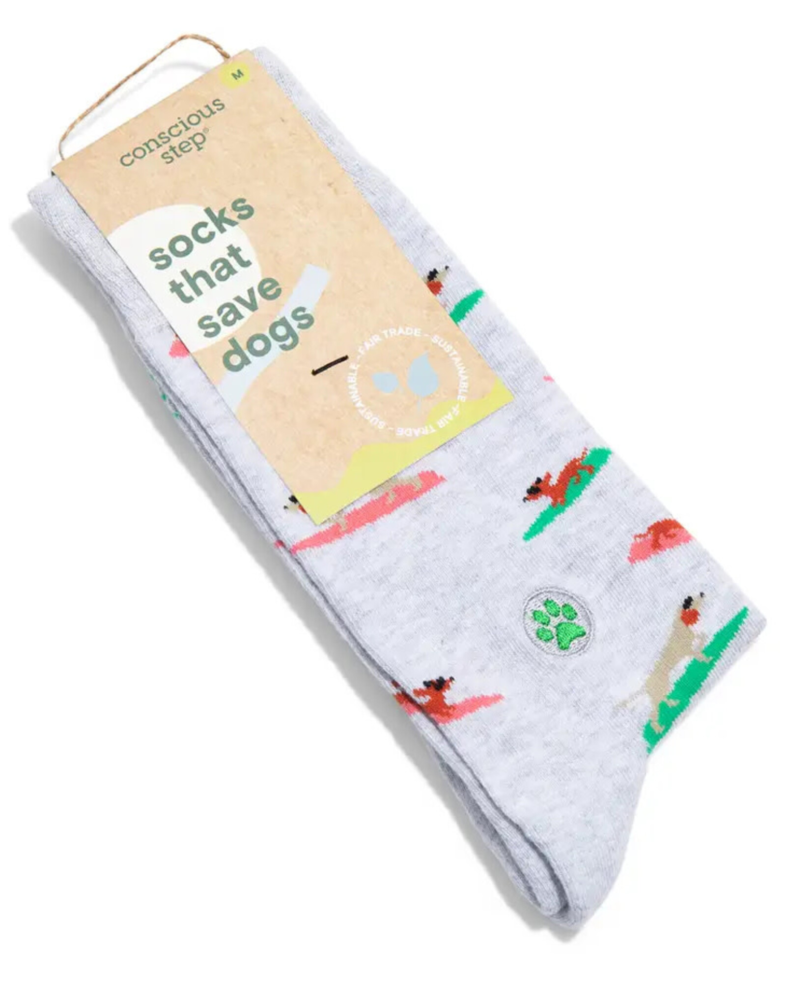 Conscious Step Socks that Save Dogs (Surfing)
