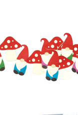 dZi Handmade Gnome and Mushroom Garland