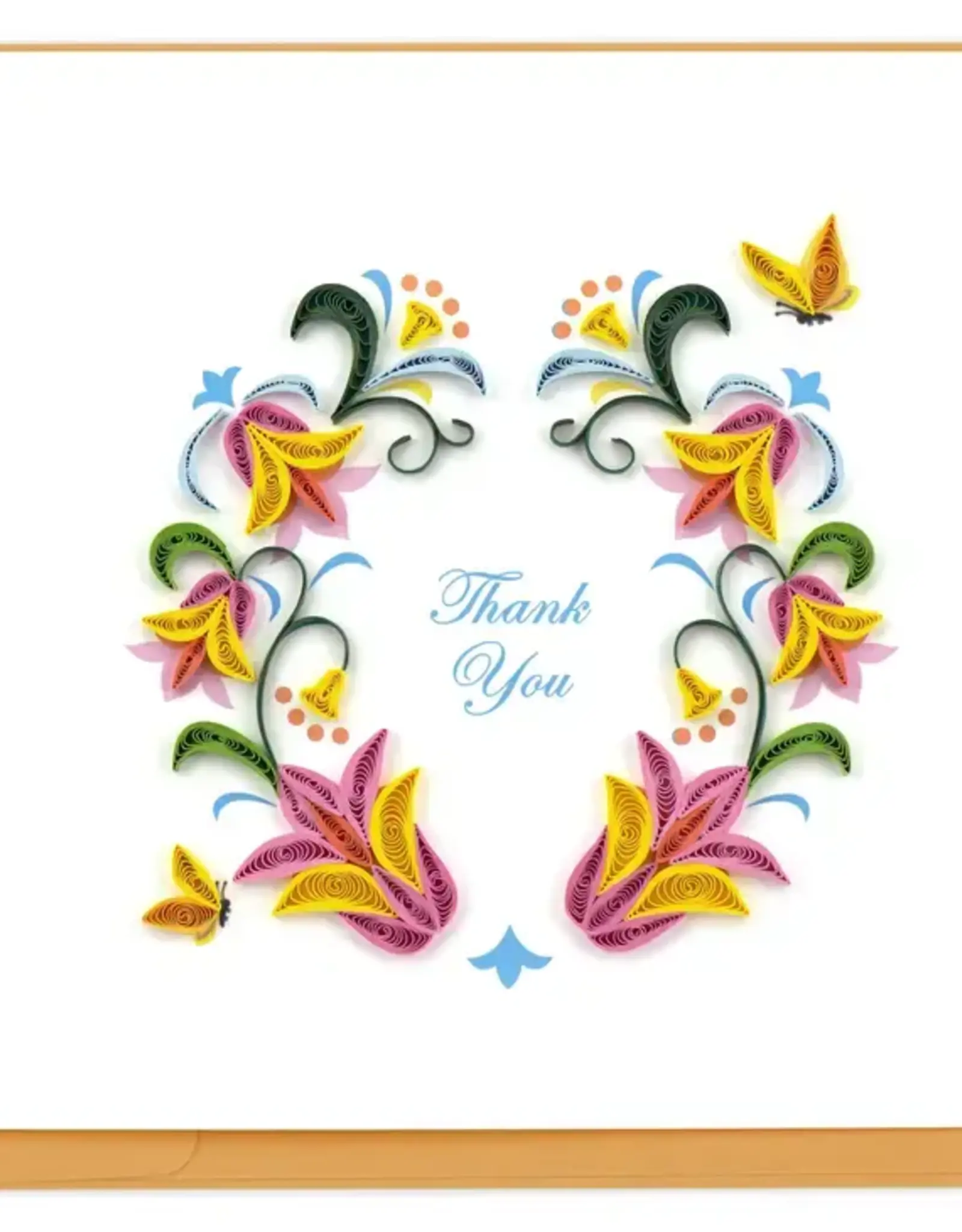 Quilling Card Quilled Thank You Flower Wreath Greeting Card
