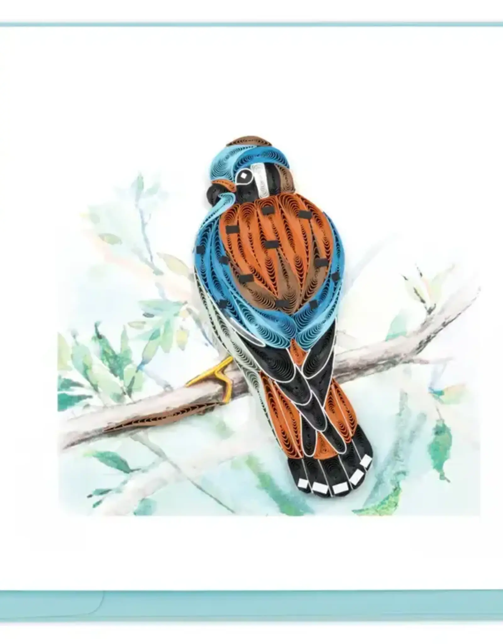 Quilling Card Quilled American Kestrel Greeting Card