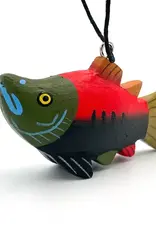 Women of the Cloud Forest Mini Pacific Salmon Balsa Ornament