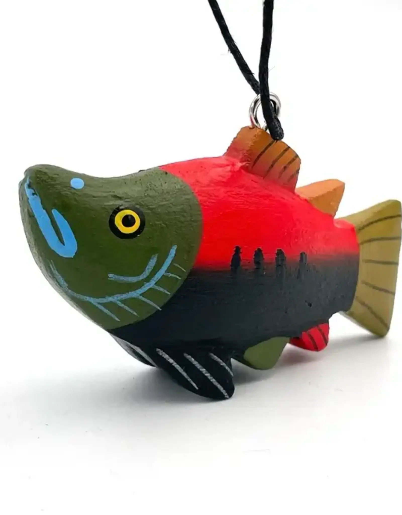 Women of the Cloud Forest Mini Pacific Salmon Balsa Ornament