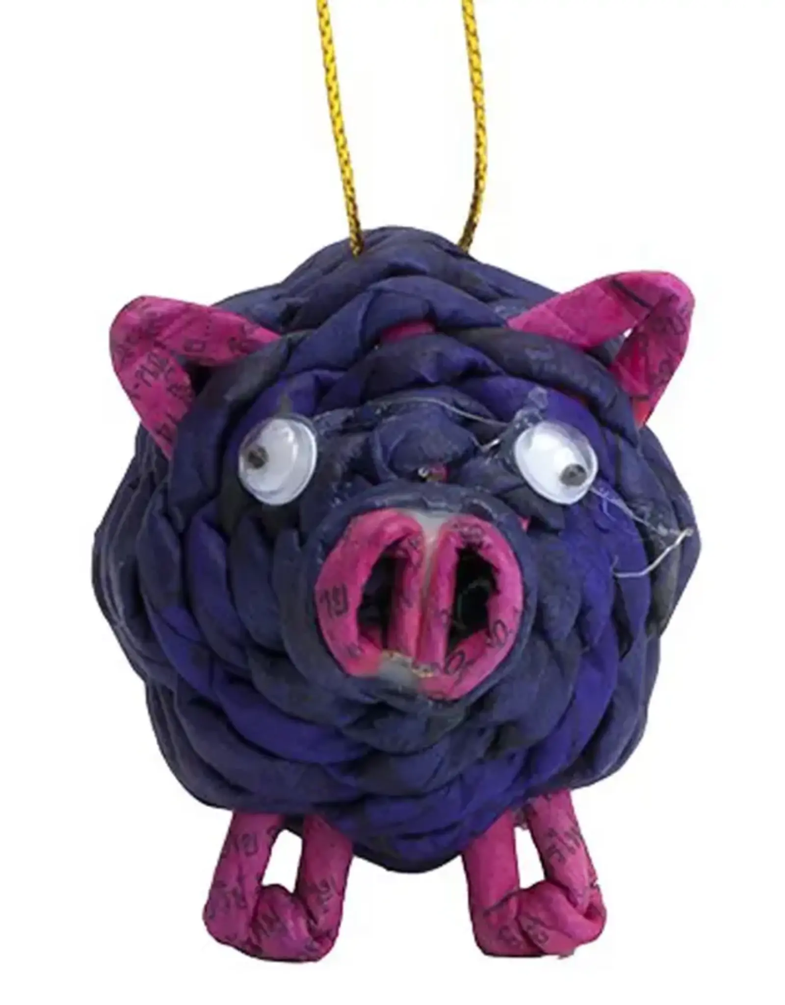 Marquet Upcycled Pig Ornament