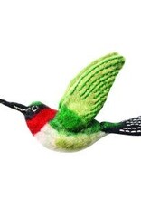 dZi Handmade Wild Woolie Ruby-Throated Hummingbird Ornament