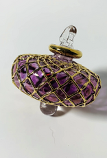 Dandarah Small Blown Glass Ornament - Pink Diamond Toupie
