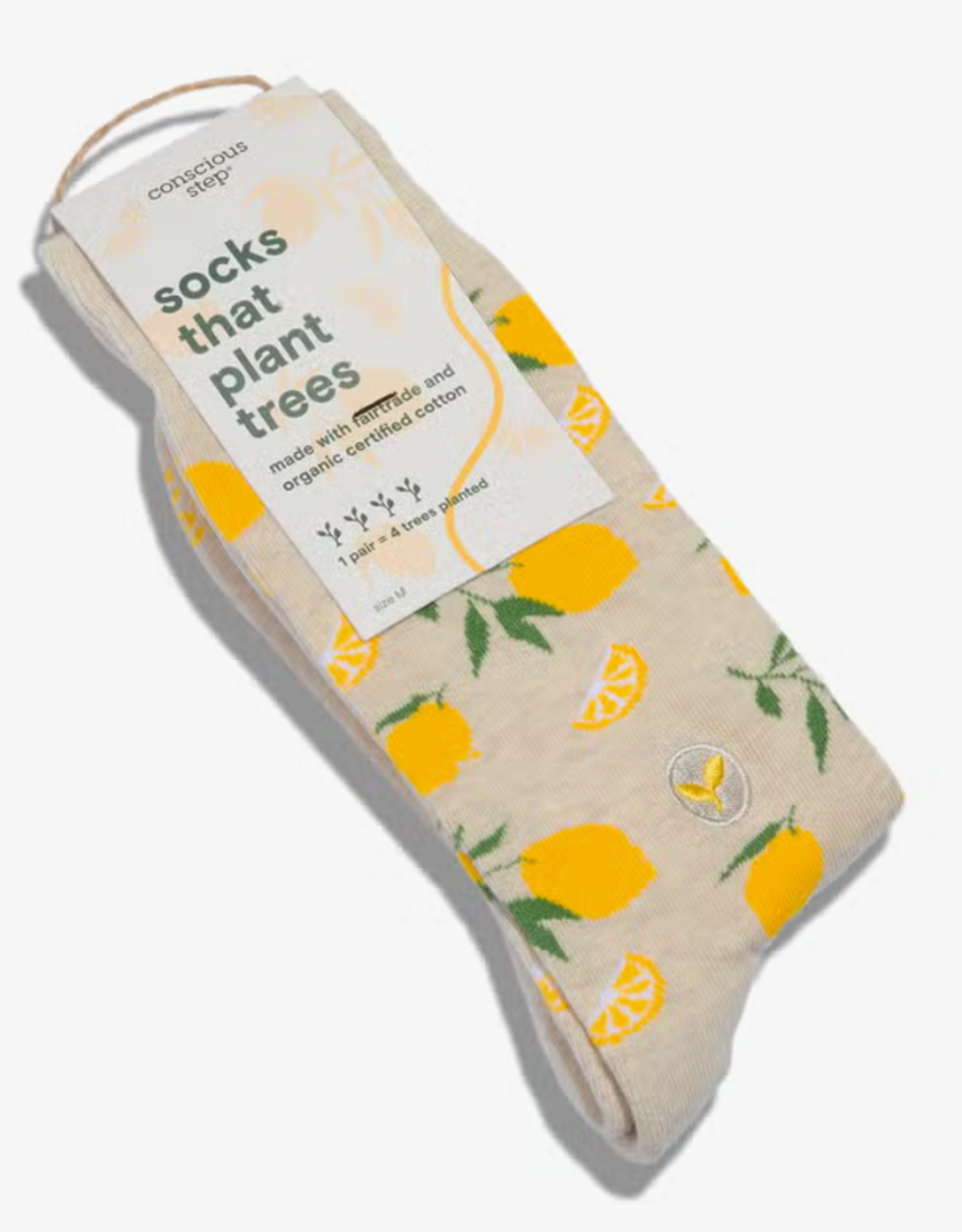 Conscious Step Socks that Plant Trees (Beige Lemons)