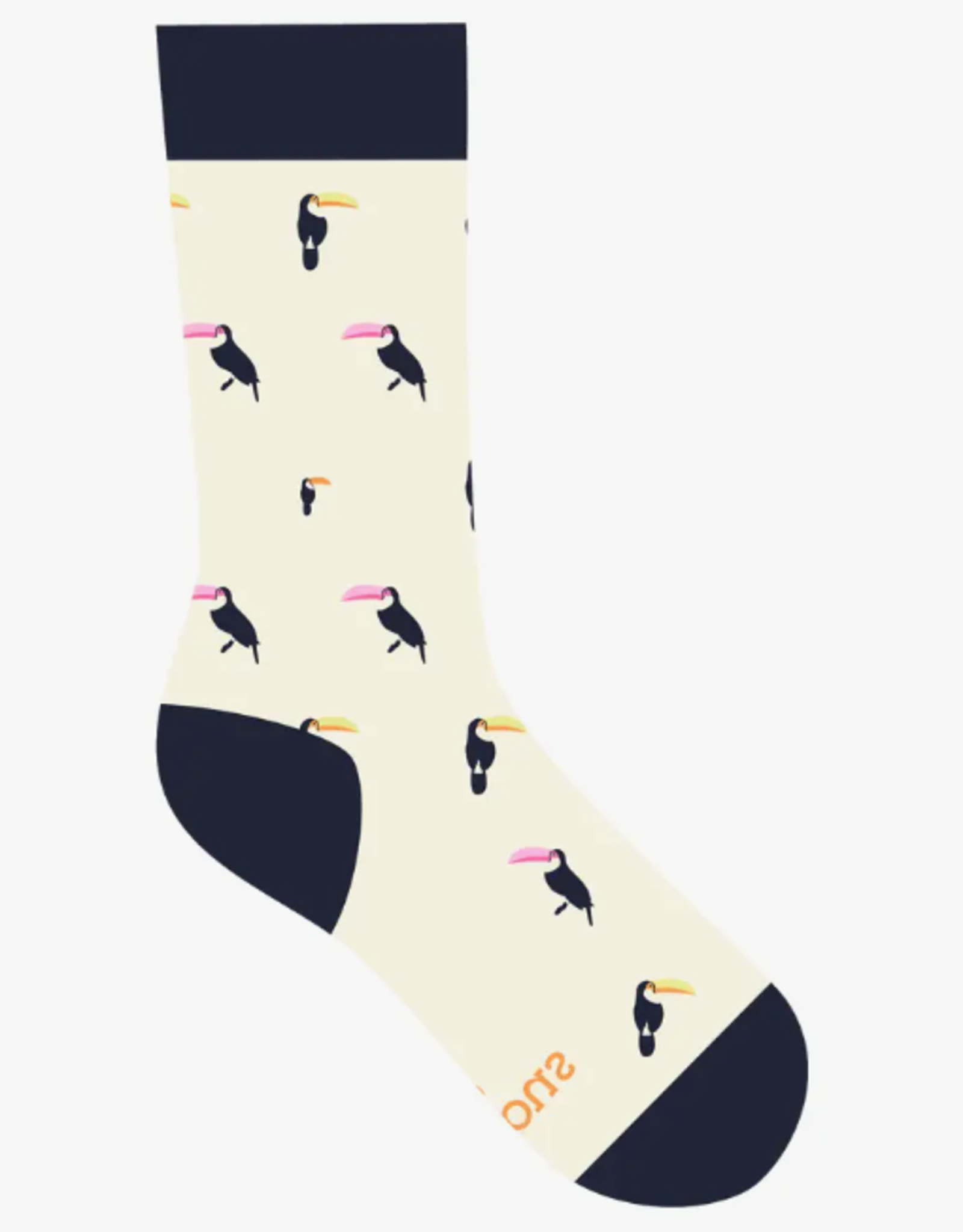 Conscious Step Socks that Protect Toucans (Black & Ivory)
