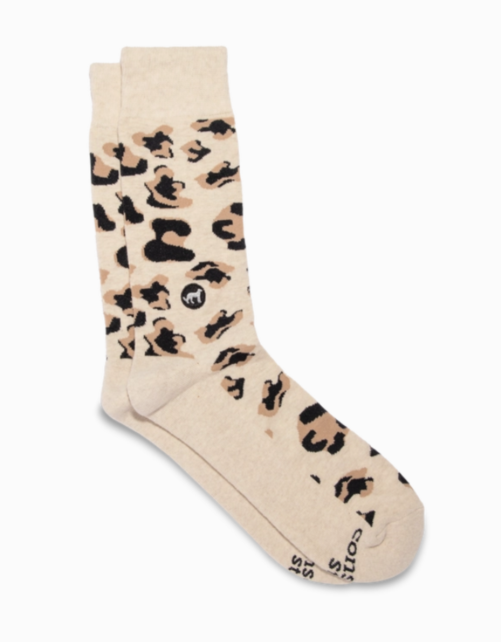 Conscious Step Socks that Protect Wildlife (Beige Leopard Print)