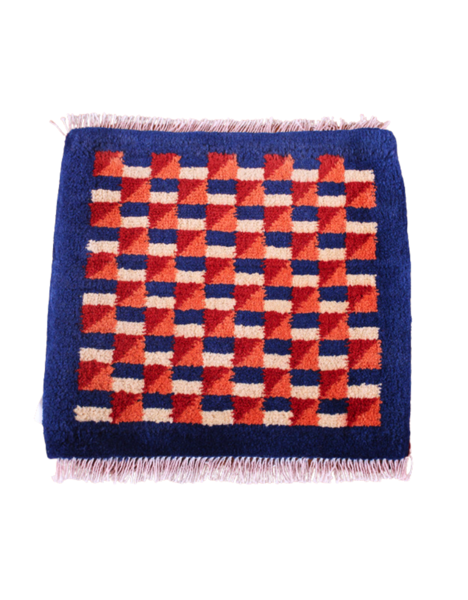 Bunyaad Pakistan Blue Geometric Chobi Tribal Rug 1x1