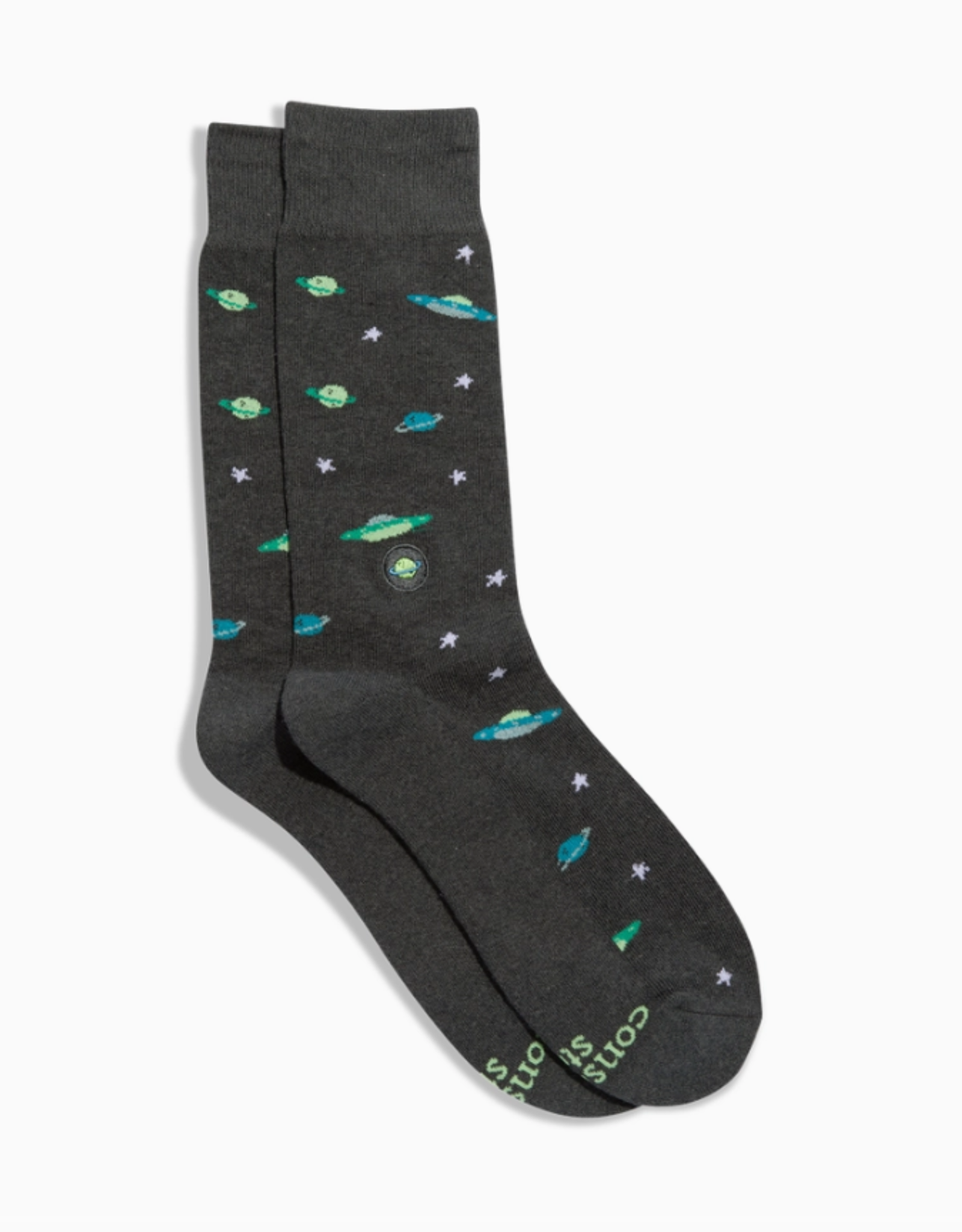 Conscious Step Socks that Support Space Exploration (Galactic Gray)