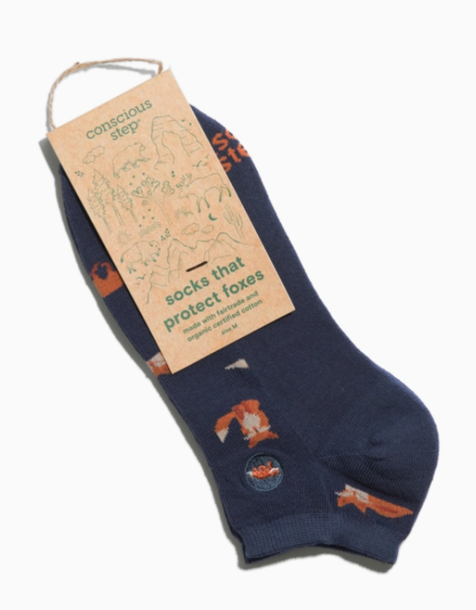 Conscious Step Ankle Socks that Protect Foxes