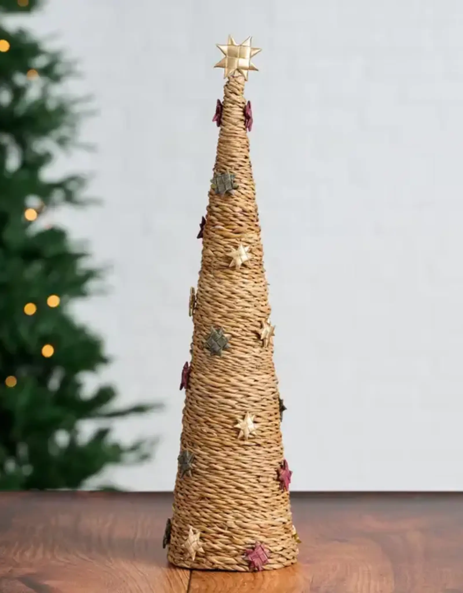 Ten Thousand Villages Paper Stars & and Hogla Tree - 21"