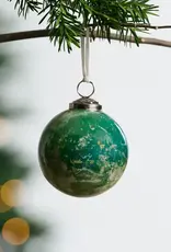 Ten Thousand Villages Recycled Glass Watercolor Ball Ornament