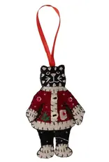 Ten Thousand Villages Santa Cat Claws Felt Ornament