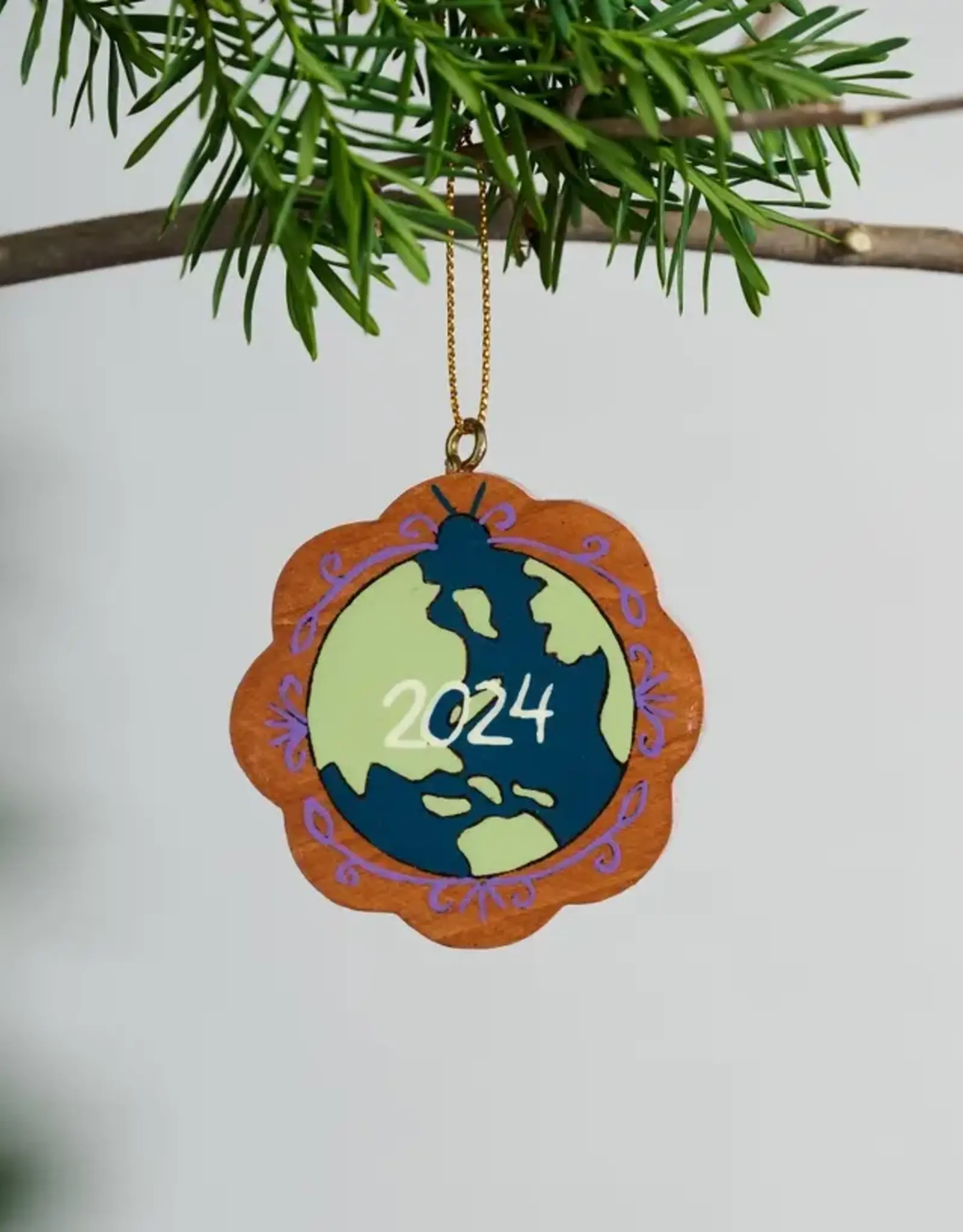 Ten Thousand Villages Peace On Earth Globe Ornament - Collectible 2024