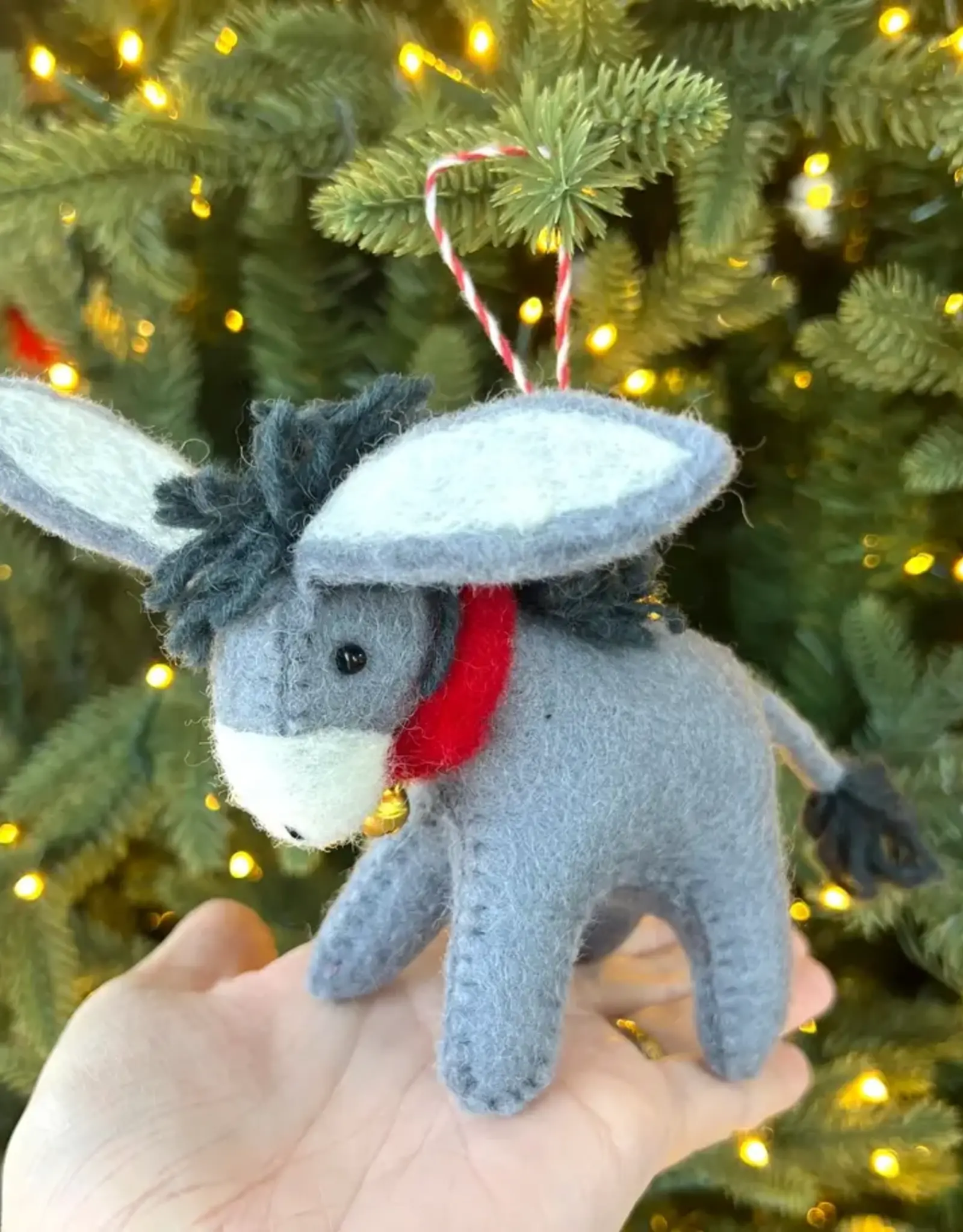Ornaments 4 Orphans Wool Donkey Ornament