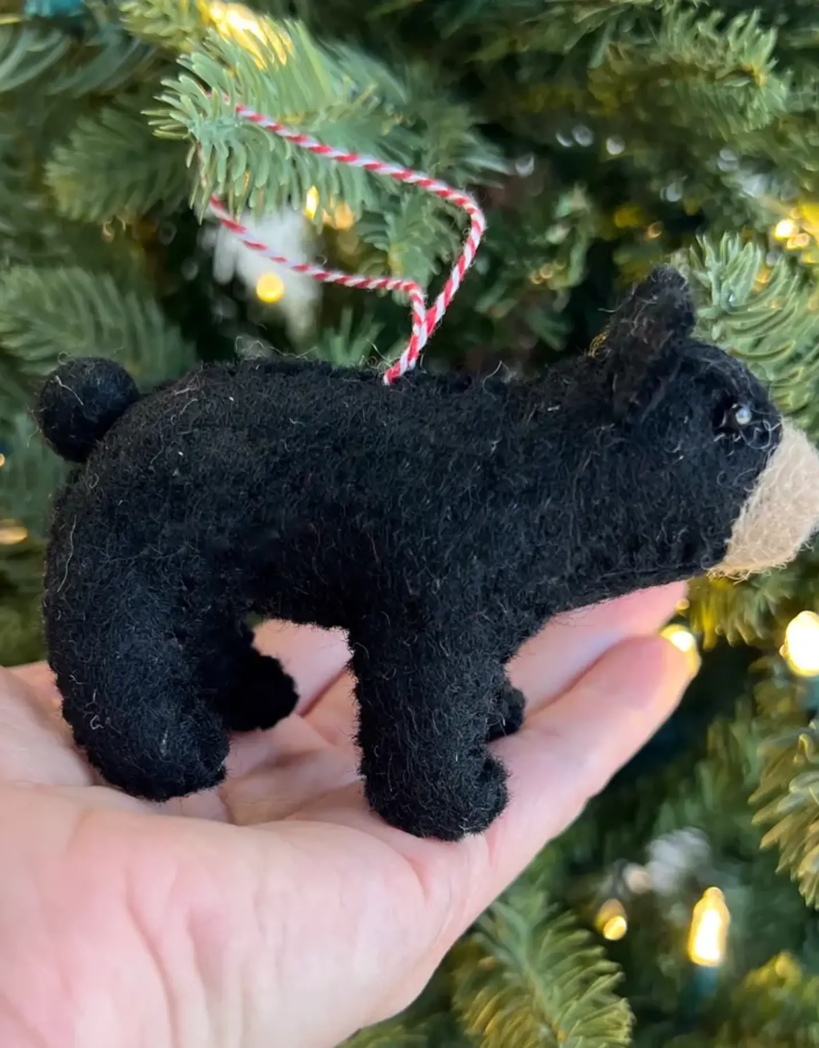 Ornaments 4 Orphans Wool Black Bear Ornament