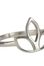 Ten Thousand Villages Silvery Lotus Ring