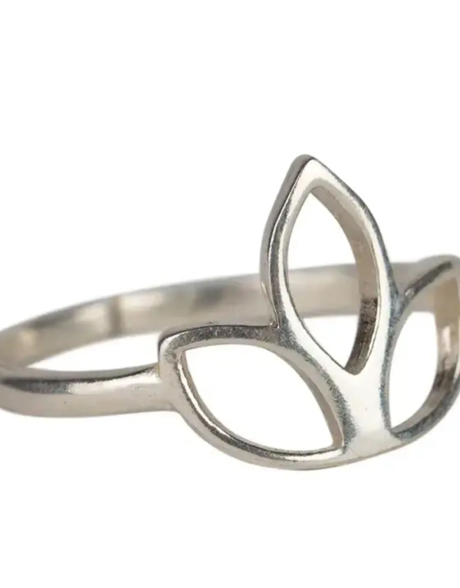 Ten Thousand Villages Silvery Lotus Ring
