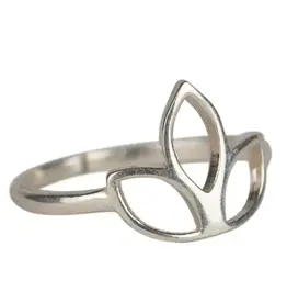 Ten Thousand Villages Silvery Lotus Ring