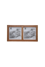 Bunyaad Pakistan Natural Red Oak Etched Duo Frame