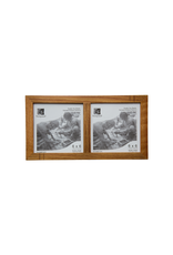 Bunyaad Pakistan Natural Red Oak Striped Duo Frame