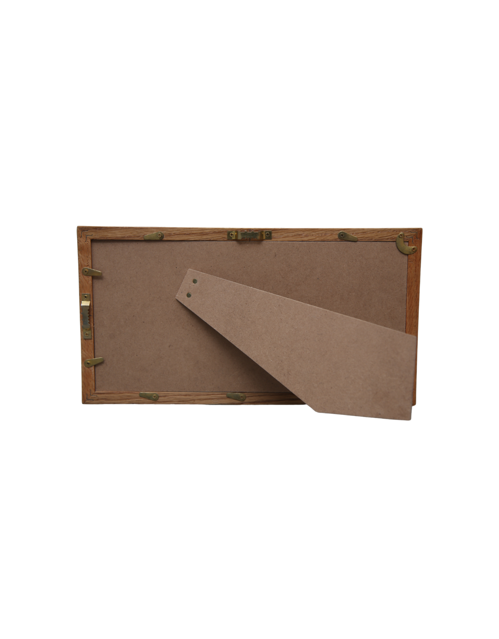 Bunyaad Pakistan Natural Red Oak Striped Duo Frame