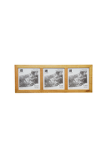 Bunyaad Pakistan Natural Red Oak Wood Trio Frame