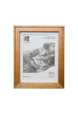 Bunyaad Pakistan Natural Red Oak Etched Wood Frame  - 5"x7"