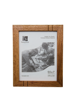 Bunyaad Pakistan Natural Red Oak Striped Wood Frame  - 5"x7"