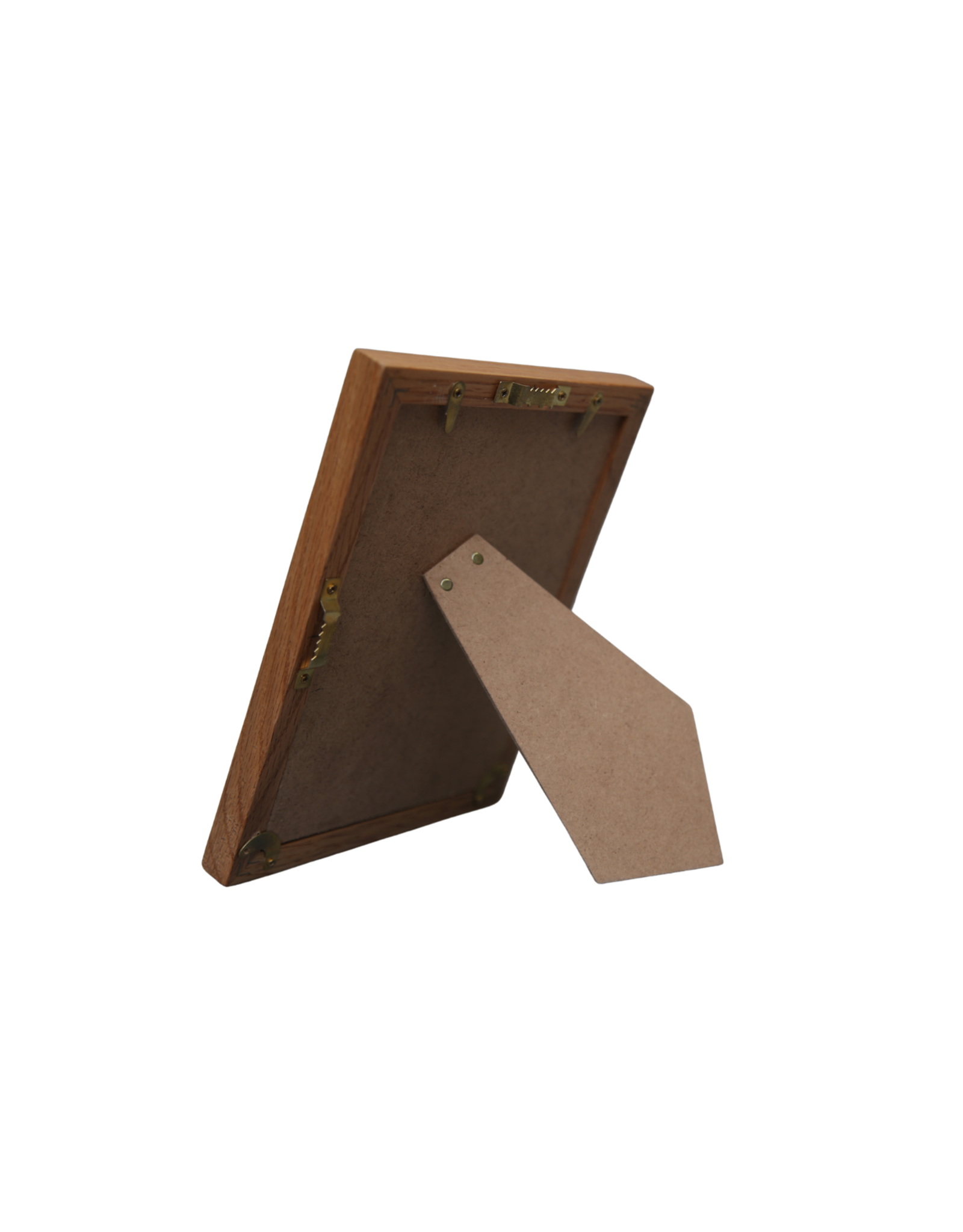 Bunyaad Pakistan Natural Red Oak Striped Wood Frame  - 5"x7"