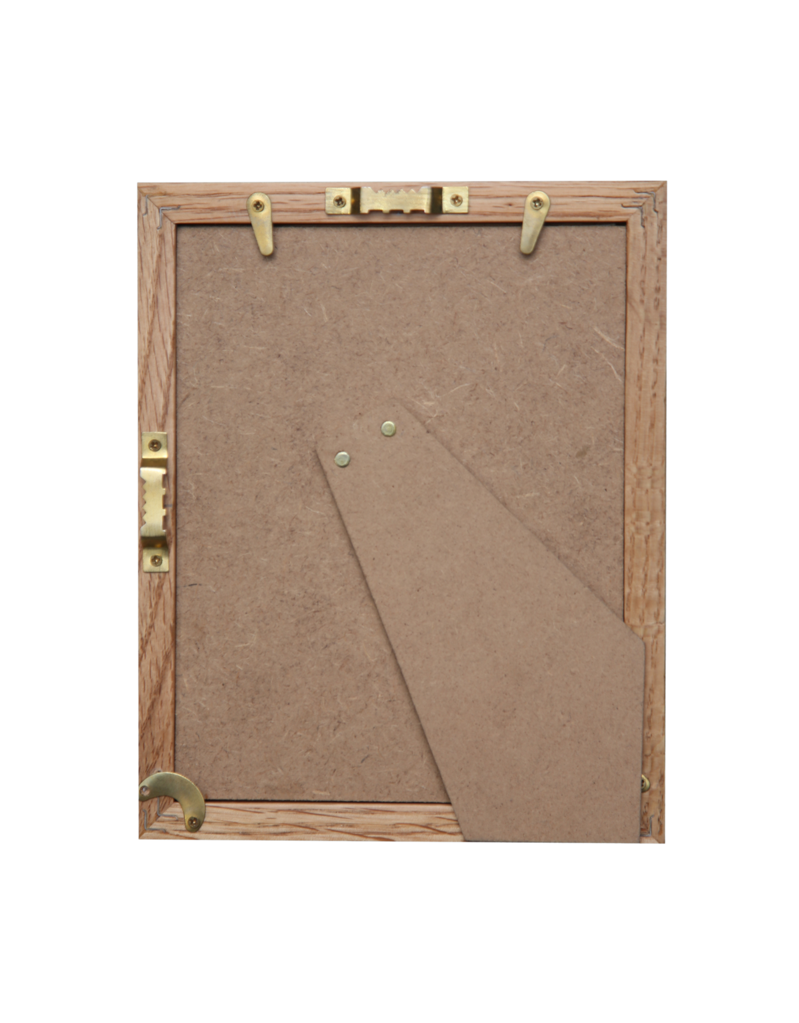 Bunyaad Pakistan Natural Red Oak Striped Wood Frame  - 5"x7"