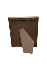 Bunyaad Pakistan Natural Red Oak Striped Wood Frame  - 5"x7"