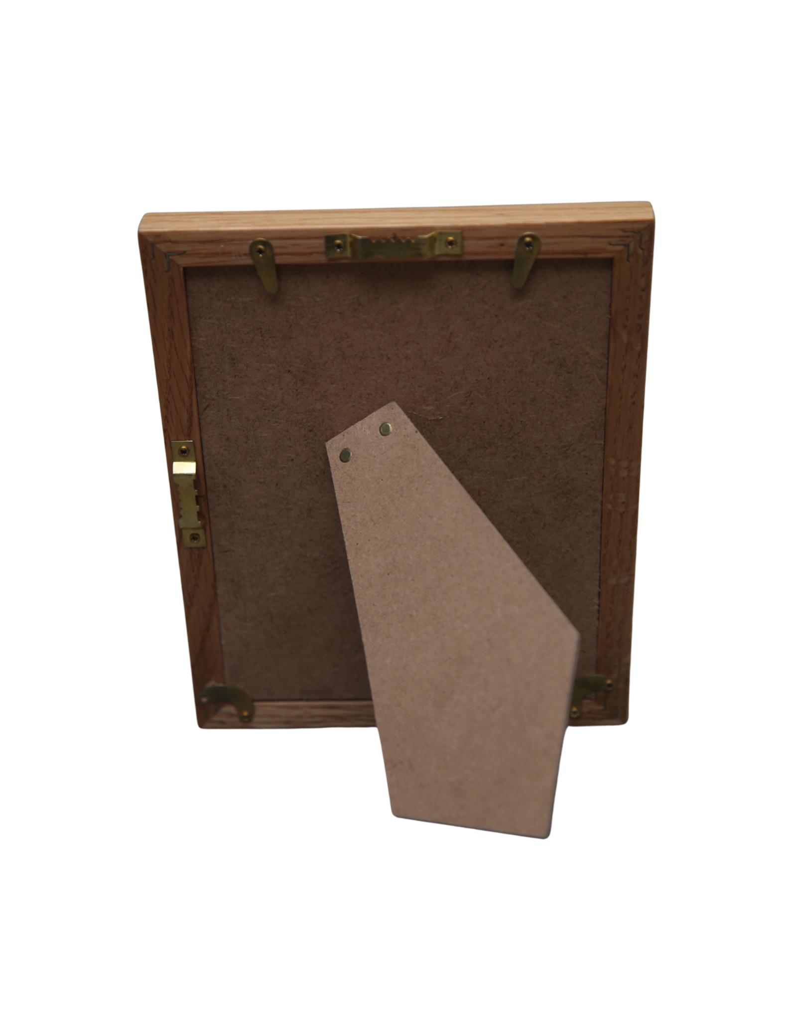 Bunyaad Pakistan Natural Red Oak Striped Wood Frame  - 5"x7"