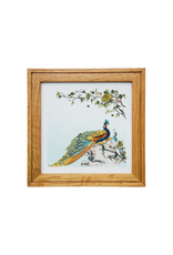 Bunyaad Pakistan Natural Red Oak Etched Wood Frame - 6"x6"