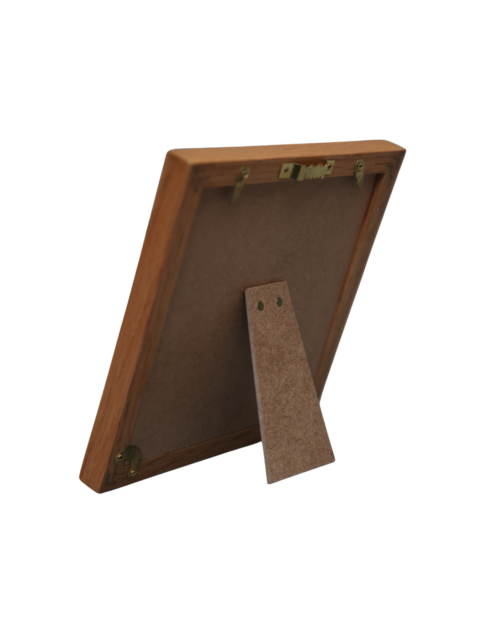 Bunyaad Pakistan Natural Red Oak Etched Wood Frame - 6"x6"