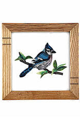 Bunyaad Pakistan 213240 Natural Red Oak Striped Wood Frame - 6"x6"