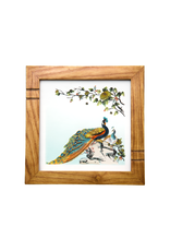 Bunyaad Pakistan Natural Red Oak Striped Wood Frame - 6"x6"